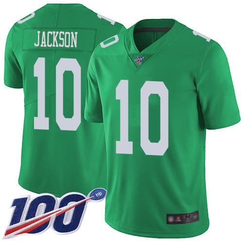 Men Philadelphia Eagles 10 DeSean Jackson Limited Green Rush Vapor Untouchable NFL Jersey 100th Season